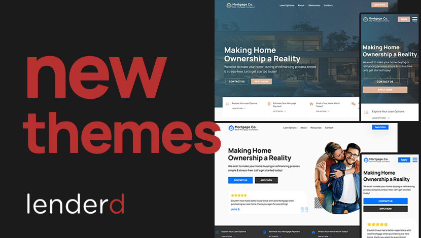 New Mortgage Website Themes
